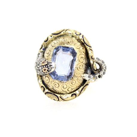 ANILLO SERPIENTE EN ORO DE 18 KT CON DIAMANTES