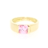 ANILLO EN ORO CON ZAFIRO ROSADO