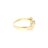 ANILLO EN ORO CON ZAFIRO ROSADO Y CIRCONITA