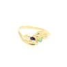 ANILLO EN ORO CON ESMERALDA, ZAFIRO Y CIRCONITAS