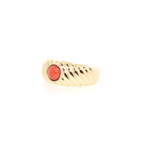 ANILLO EN ORO DE 18 KT CON CORAL