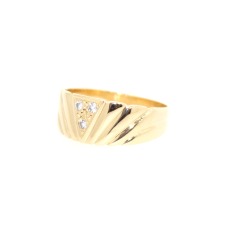 ANILLO EN ORO DE 14 KT CON CIRCONITAS