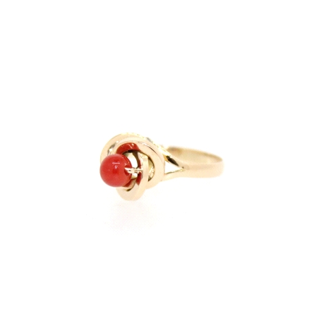 ANILLO EN ORO CON CORAL