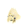 SELLO INDIO EN ORO 18K CON CIRCONITAS