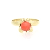 SORTIJA ANTIGUA EN ORO 18K CON CORAL