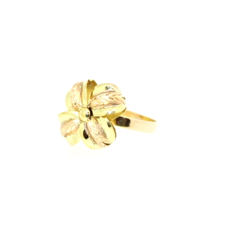 ANILLO FLOR EN DOS OROS DE 18 KT