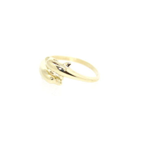 ANILLO DELFINES EN ORO DE 14 KT