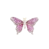 ALFILER MARIPOSA EN ORO CON DIAMANTES Y RUBIES