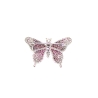 ALFILER MARIPOSA EN ORO CON DIAMANTES Y RUBIES