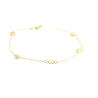 PULSERA FLORES EN ORO 18K