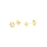 PENDIENTES CHATON SOL EN ORO 18K