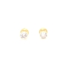 PENDIENTES CHATON REDONDO EN ORO 18K