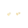 PENDIENTES CHATON REDONDO EN ORO 18K