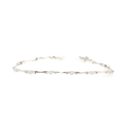 PULSERA EN ORO BLANCO 18K CON 0.45 CT EN BRILLANTES