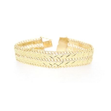 PULSERA ANCHA EN ORO 18K