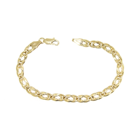 PULSERA OJO DE PERDIZ EN ORO 18K CON CIERRE MOSQUETON