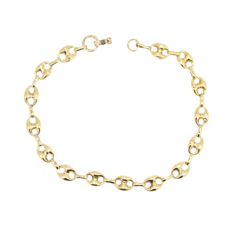 PULSERA CALABROTES EN ORO 18K CON CIERRE PATO