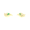 PENDIENTES EN ORO 18K CON 0.20 CT EN BRILLANTES Y ESMERALDAS