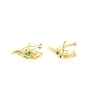 PENDIENTES EN ORO 18K CON 0.20 CT EN BRILLANTES Y ESMERALDAS