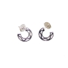 PENDIENTES ARO EN ORO BLANCO 18K CON 0.15 CT EN BRILLANTES