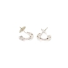 PENDIENTES ARO EN ORO BLANCO 18K CON 0.15 CT EN BRILLANTES