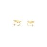 PENDIENTES FLOR EN ORO 18K CON 0.02 CT EN BRILLANTES