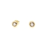 PENDIENTES DORMILONES EN ORO 18K CON 0.20 CT EN BRILLANTES