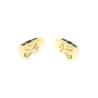 PENDIENTES EN ORO 18K CON JADE Y AZABACHE CON CIERRE OMEGA