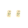 PENDIENTES EN ORO 18K CON RUBIES, ZAFIROS, ESMERALDAS Y CIRCONITAS CON