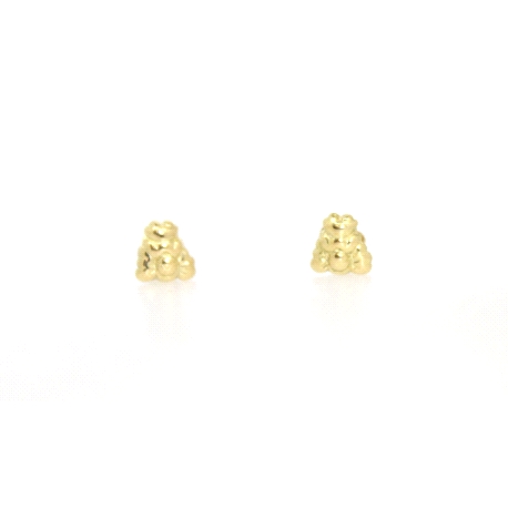 PENDIENTES MOSCA EN ORO 18K  Y CIERRE DE PRESION