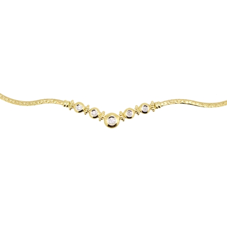 GARGANTILLA EN ORO 18K CON 0.50 CT EN BRILLANTES