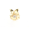 COLGANTE FLOR EN ORO 18K CON BRILLANTE DE 0.01 CT