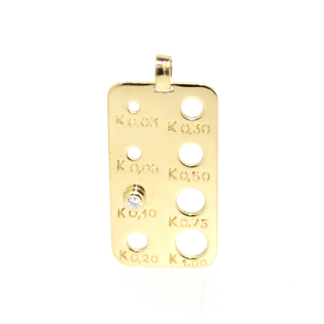 COLGANTE EN ORO 18K CON BRILLANTE DE 0.10 CT