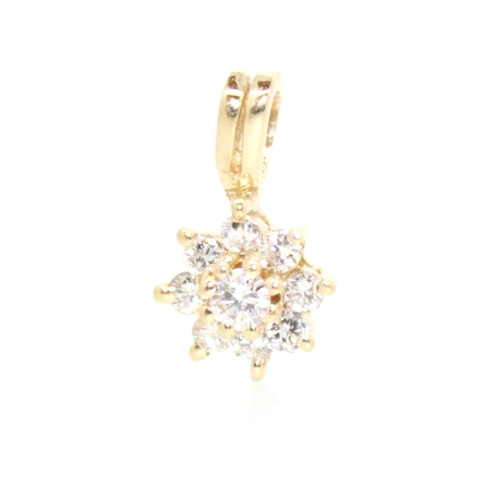 COLGANTE EN ORO 14K CON 0.27 CT EN BRILLANTES