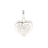 COLGANTE CORAZON EN ORO BLANCO 18K CON 0.40 CT EN BRILLANTES