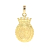 MEDALLA VIRGEN DE COVADONGA EN ORO 18K CON 0.05 CT EN BRILLANTES