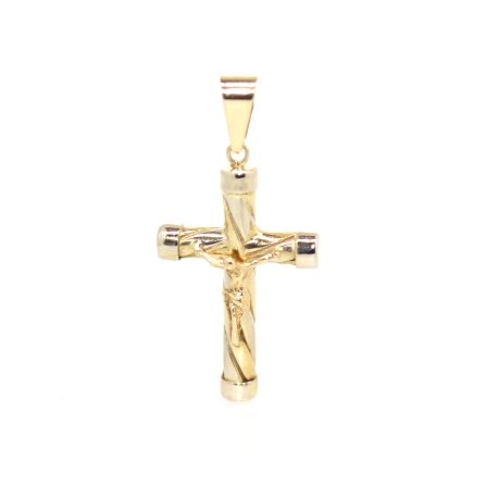 CRUZ CON CRISTO EN ORO 18K