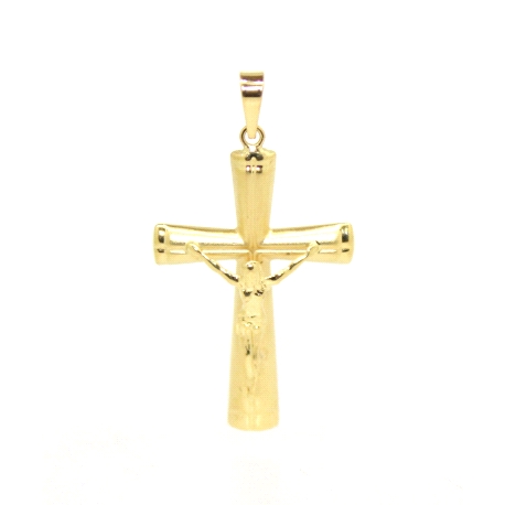 CRUZ CON CRISTO EN ORO 18K