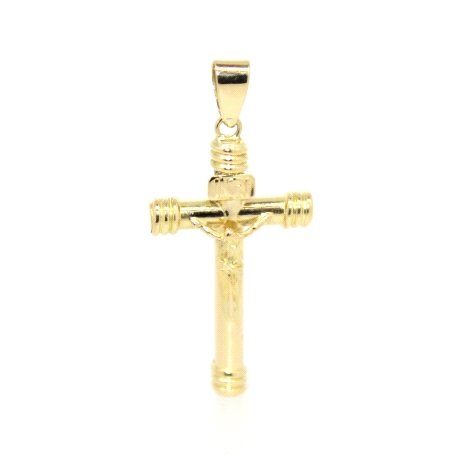 CRUZ CON CRISTO EN ORO 18K