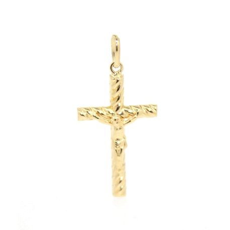 CRUZ CON CRISTO EN ORO 18K