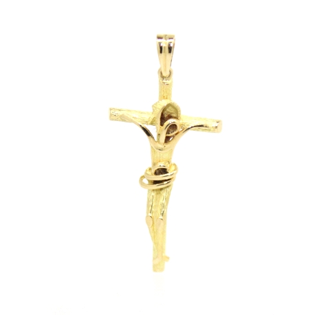 CRUZ CON CRISTO EN ORO 18K