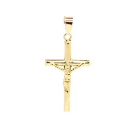 CRUZ CON CRISTO EN ORO 18K