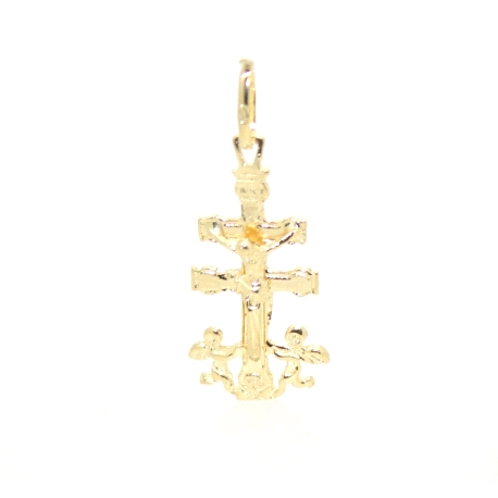 CRUZ DE CARAVACA EN ORO 18K