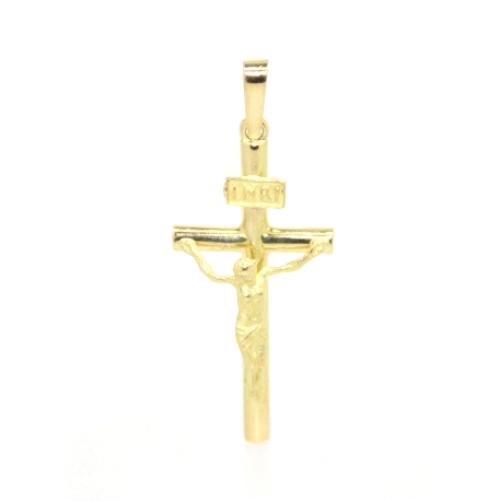 CRUZ CON CRISTO EN ORO 18K