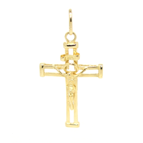 CRUZ CON CRISTO EN ORO 18K