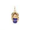 COLGANTE ESCARABAJO EN ORO 18K CON LAPISLAZULI