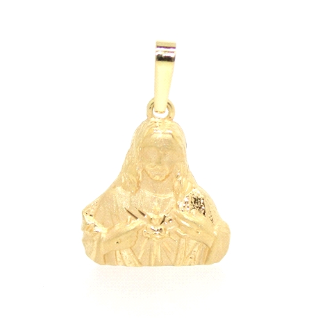 COLGANTE SAGRADO CORAZON DE JESUS EN ORO 18K