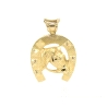 COLGANTE HERRADURA CON CABALLO EN ORO 18K