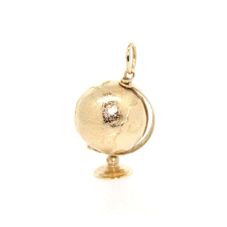 COLGANTE BOLA DEL MUNDO EN ORO 18K