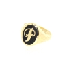 SELLO LETRA P EN ORO 18K CON ONIX